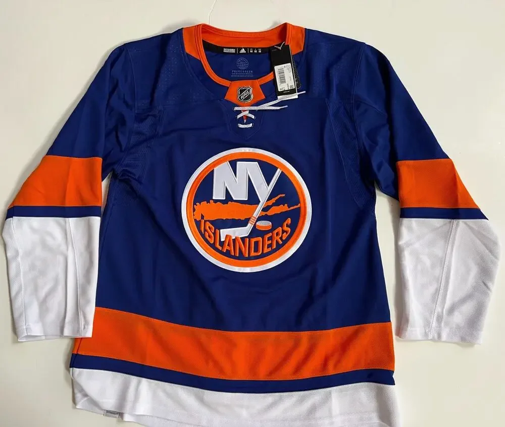 Adidas NHL New York Islanders Authentic Home Royal Hockey Jersey GT5618 Size 52